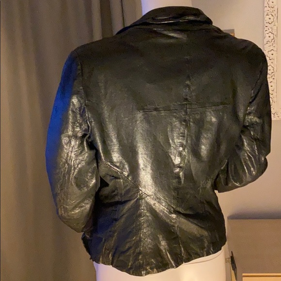 ALLSAINTS Black Leather Jacket. Small - Picture 9 of 15